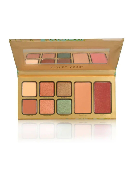 Палетка тіней, бронзера та рум'ян Violet Voss Cosmetics Pretty In Paradise Face & Shadow Palette 14 g