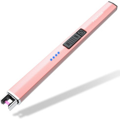 Електричний USB-запальник FUKKUDA з безпекою – без полум’я, вітрозахист, для свічок та не тільки - Rose Gold