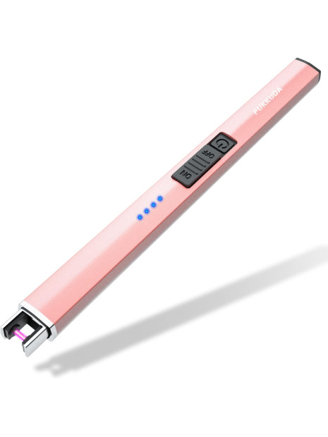 Електричний USB-запальник FUKKUDA з безпекою – без полум’я, вітрозахист, для свічок та не тільки - Rose Gold