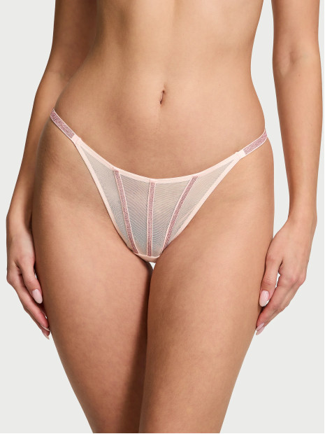 Трусики стрінги Sheer Shine Thong Panty Victoria’s Secret