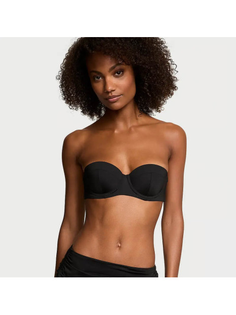 Купальник Victoria's Secret Essential Uplift Strapless Pure Black + стрінги