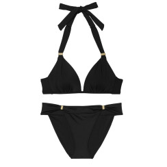 Купальник  Victoria's Secret  Essential Harlow Halter Push-Up Pure Black