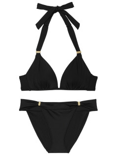 Купальник  Victoria's Secret  Essential Harlow Halter Push-Up Pure Black