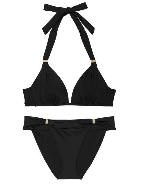 Купальник Victoria's Secret Essential Harlow Halter Push-Up Pure Black
