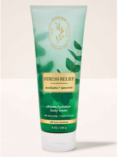 Крем для тіла з олією ши Stress Relief By Bath&Body Works - Eucalyptus Spearmint