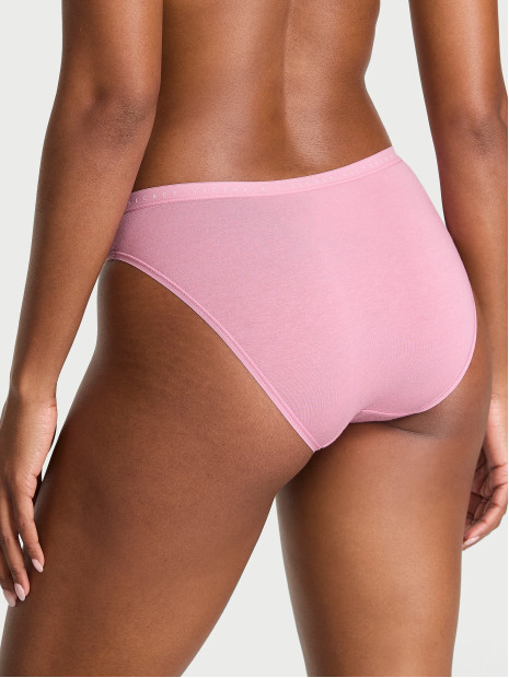 Бавовняні трусики бікіні Victoria's Secret - колір Lilac Pink