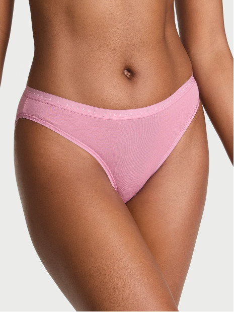 Бавовняні трусики бікіні Victoria's Secret - колір Lilac Pink