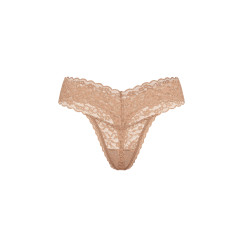 Мереживні трусики стрінги від Victoria's Secret - колір Praline