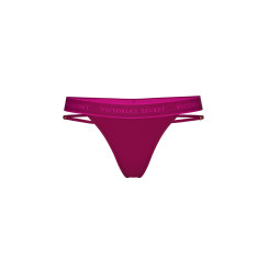 Бавовняні трусики-стрінги з логотипом Victoria's Secret 