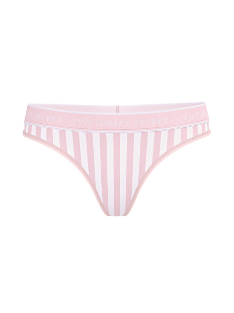Бавовняні трусики-стрінги з логотипом Victoria's Secret