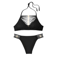 Купальник  Victoria's Secret VS Archives Strappy Hardware Halter Black 