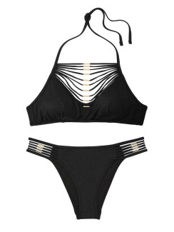 Купальник  Victoria's Secret VS Archives Strappy Hardware Halter Black 