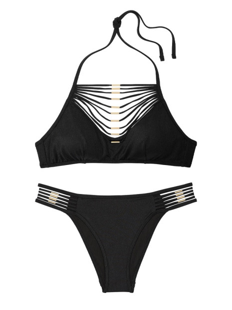Купальник Victoria's Secret VS Archives Strappy Hardware Halter Black