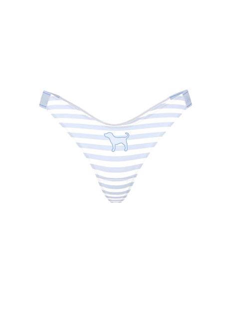 Котонові трусики стрінги Pink Hydrangea Blue Stripe Dog Graphic