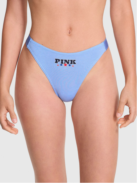 Котонові трусики стрінги Pink Blue Stars Graphic
