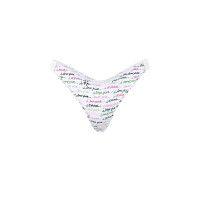 Котонові трусики стрінги Pink White Script Print