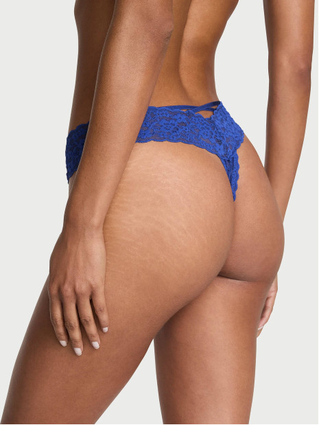 Мереживні трусики-стрінги Victoria's Secret Royal Blue