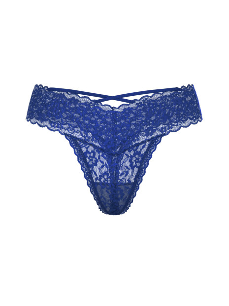 Мереживні трусики-стрінги Victoria's Secret Royal Blue
