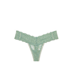 Мереживні трусики-стрінги Victoria's Secret Seasalt Green
