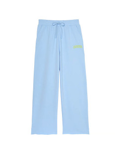 Жіночі спортивні штани PINK Ivy Fleece Wide-Leg із розрізами на штанинах (Blue Dancer)