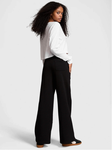 Жіночі спортивні штани PINK Ivy Fleece Wide-Leg (Pure Black)