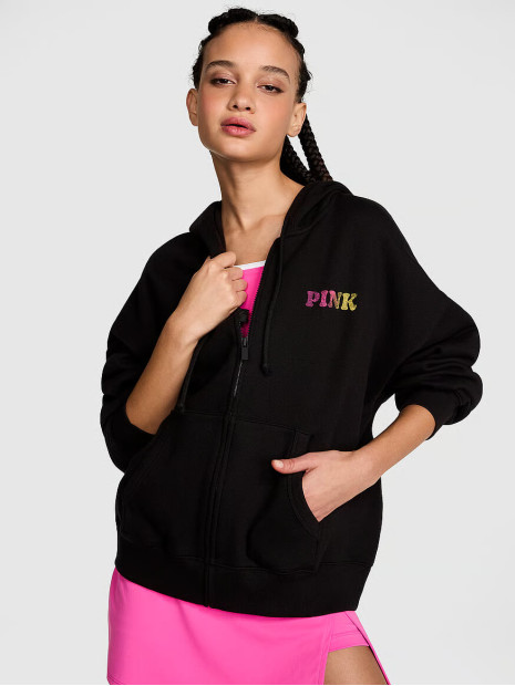 Жіноча худі на блискавці PINK Ivy Fleece Campus Full-Zip