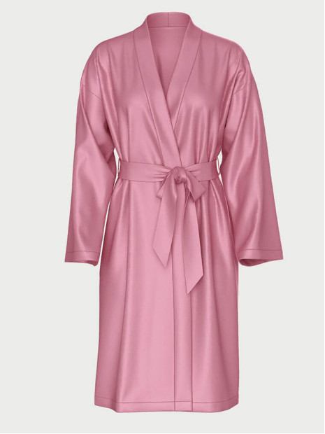 Сатиновий халат Victoria's Secret Satin Midi Robe (рожевий)