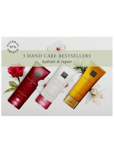Подарунковий набір кремів для рук Rituals Hand Care Bestsellers Ayurveda + Sakura + Mehr 3 x hand/balm 70 мл