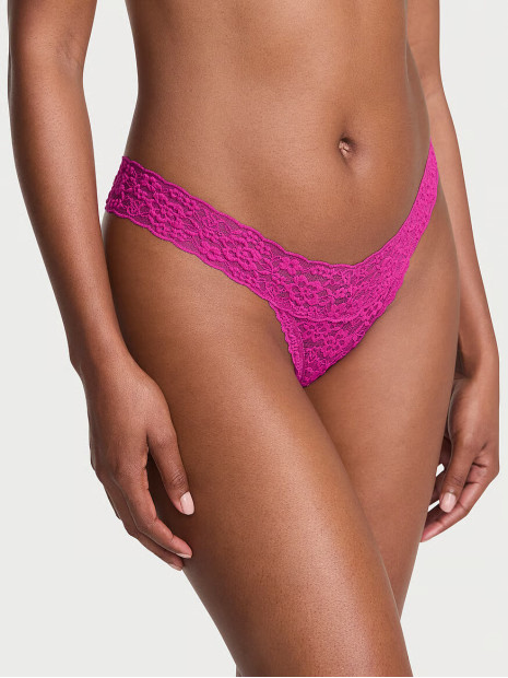 Мереживні трусики-стрінги Victoria's Secret Allure Pink
