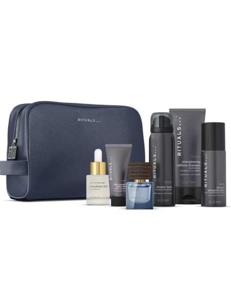 Подарунковий набір Rituals of Homme Набір L, 6 позицій + шкіряна косметичка NEW